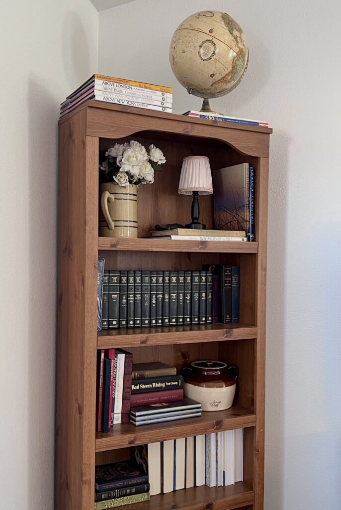 simple intentional home bookshelf cozy living