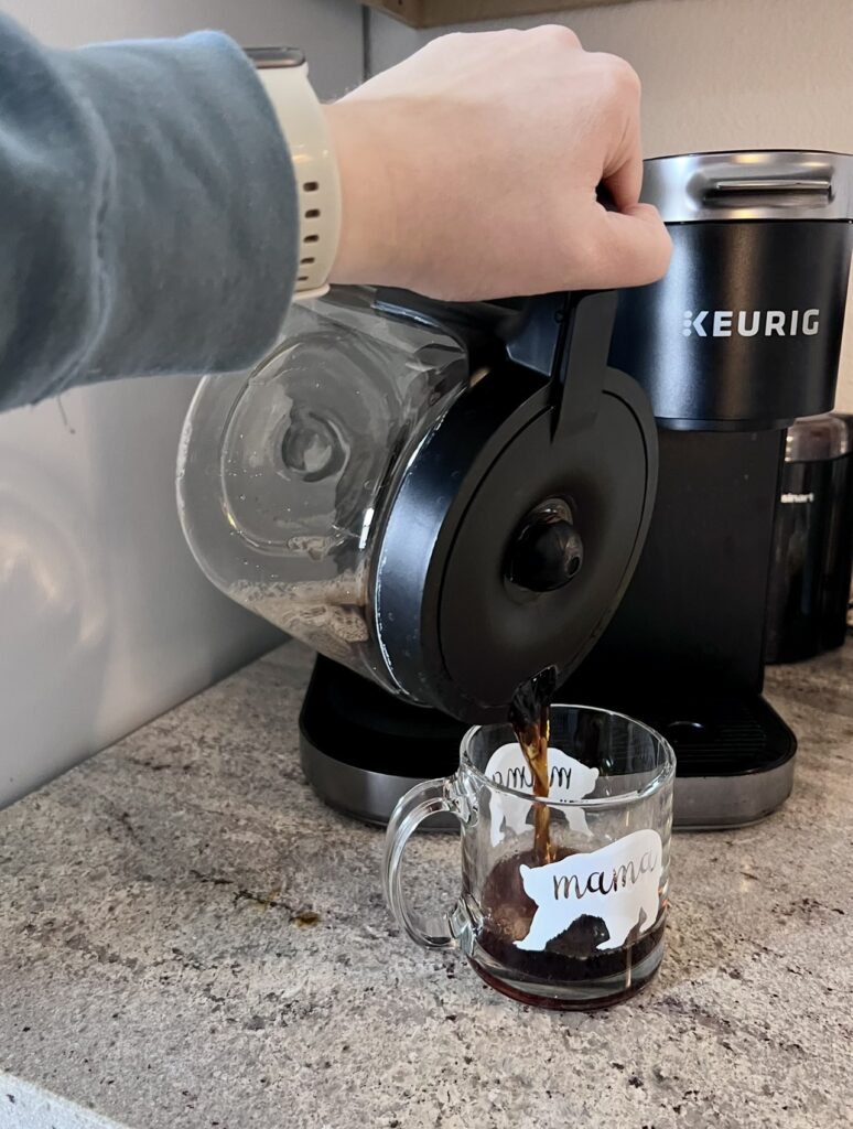 daily rhythm for stay-at-home moms morning coffee routine